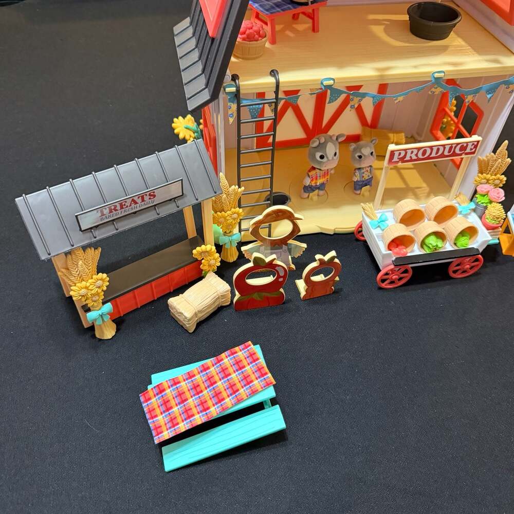 Honey Bee Acres Harvest Festival Barn Playset with Figures and Accessories